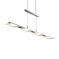 LED-riippuvalaisin Dina, 4-lamppuinen, nikkeli, korkeussäädettävä, 3 000 K