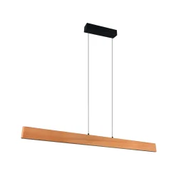 LED-riippuvalaisin Edgewood, pituus 150 cm, puunvärinen puu, CCT