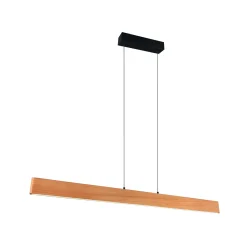 LED-riippuvalaisin Edgewood, pituus 150 cm, puunvärinen puu, CCT