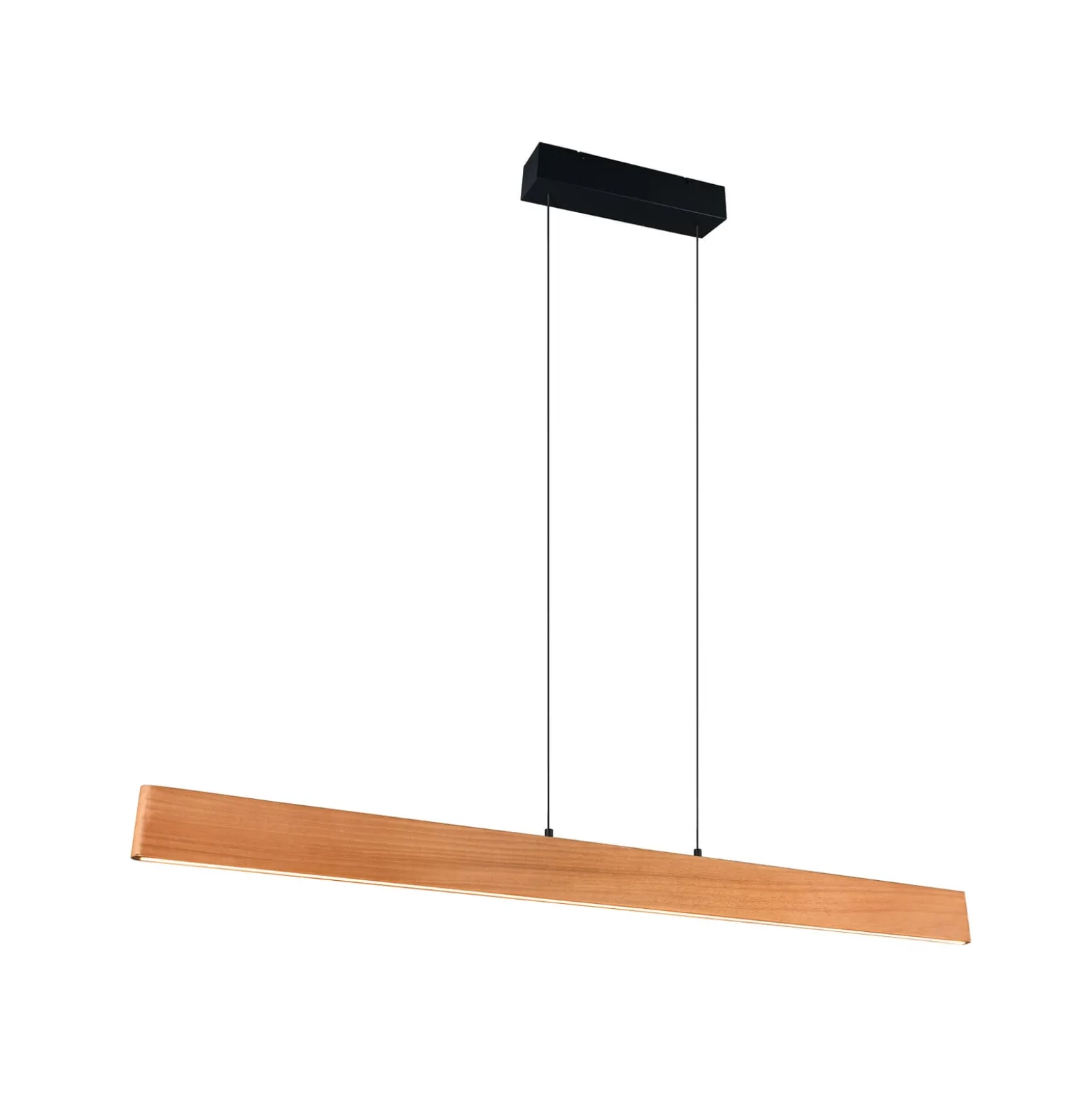 LED-riippuvalaisin Edgewood, pituus 150 cm, puunvärinen puu, CCT