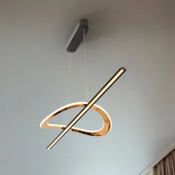 LED-riippuvalaisin Enora, musta/kulta, pituus 120 cm, CCT
