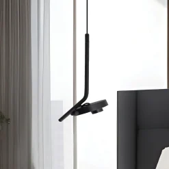 LED-riippuvalaisin Factory, musta, Ø 15 cm, metalli