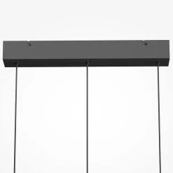 LED-riippuvalaisin FLOAT, harmaa/musta, 3-lamppuinen, 68 cm, lasi/metalli
