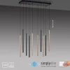 LED-riippuvalaisin Flute, himmennys, 10-lamppuinen