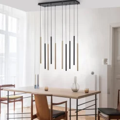 LED-riippuvalaisin Flute, himmennys, 10-lamppuinen