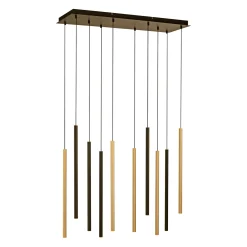 LED-riippuvalaisin Flute, himmennys, 10-lamppuinen
