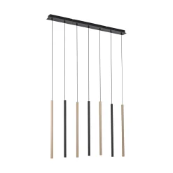 LED-riippuvalaisin Flute, himmennys, 7-lamppuinen