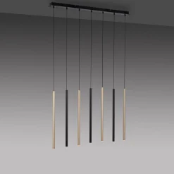 LED-riippuvalaisin Flute, himmennys, 7-lamppuinen