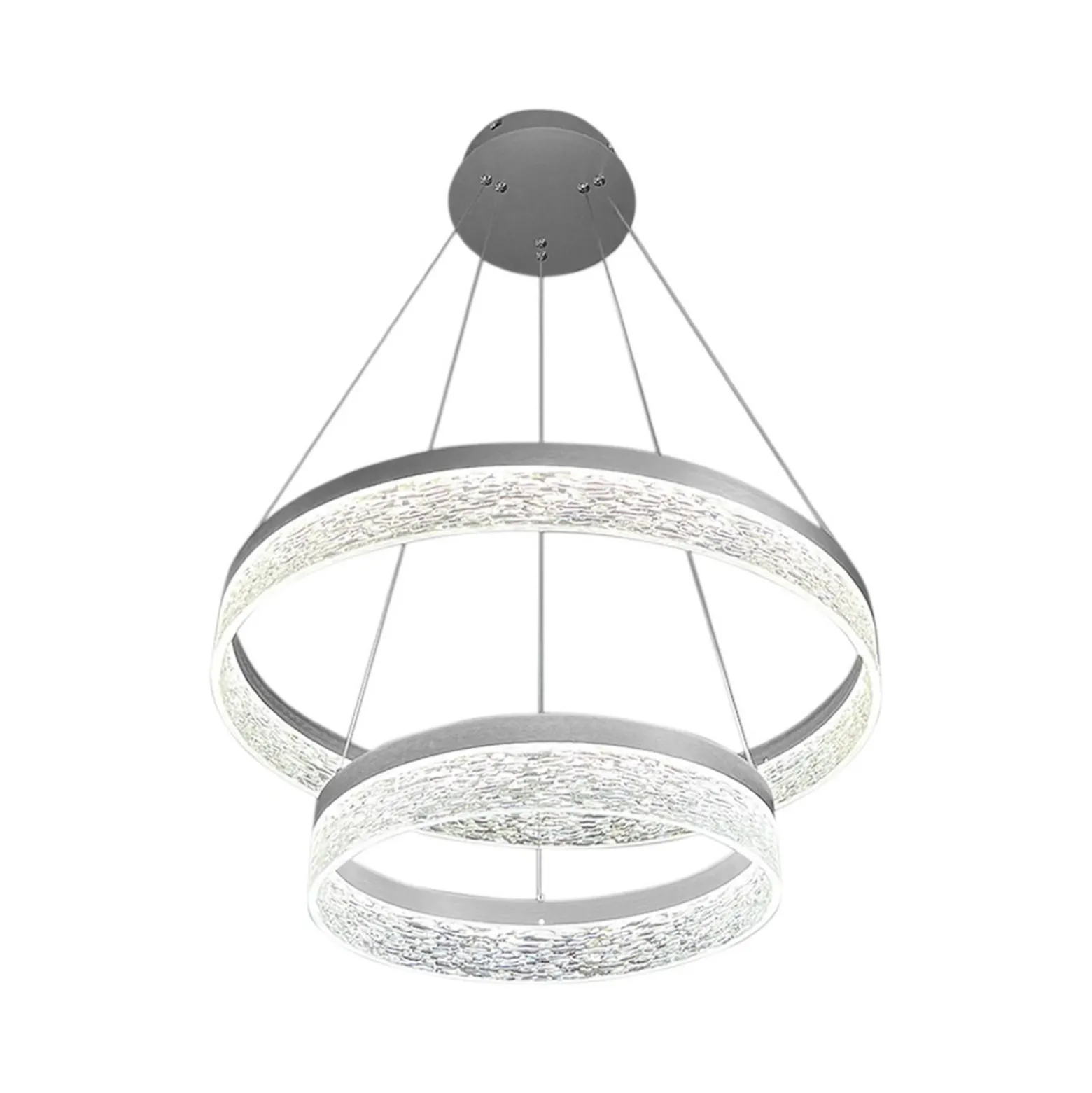 LED-riippuvalaisin Gala, hopea, metalli, Ø 60 cm, 4 000 K