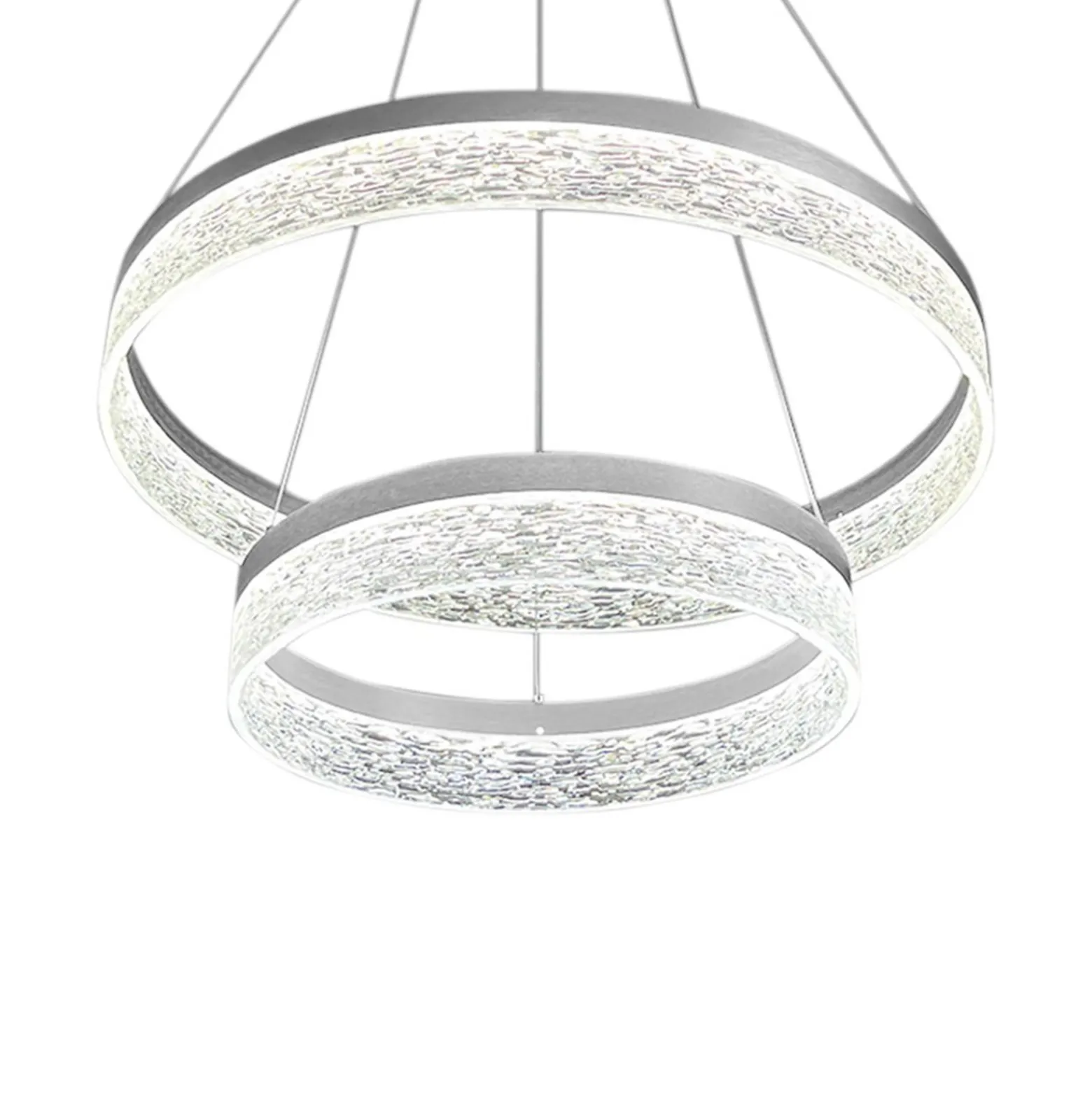 LED-riippuvalaisin Gala, hopea, metalli, Ø 60 cm, 4 000 K
