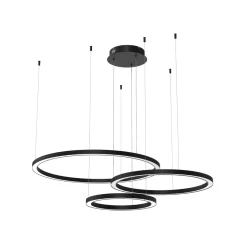 LED-riippuvalaisin Galaxia, muovi, musta, 3-lamppuinen, 85 W
