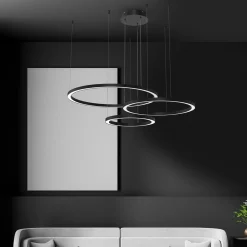 LED-riippuvalaisin Galaxia, muovi, musta, 3-lamppuinen, 85 W