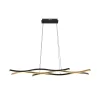 LED-riippuvalaisin Geronimo, pituus 108 cm, musta/puunvärinen