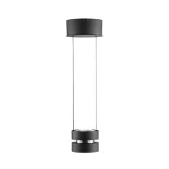 LED-riippuvalaisin Glow-Sphere, Ø 18 cm, musta, metalli