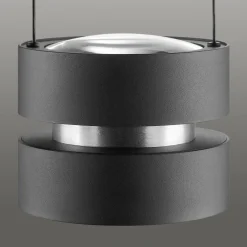 LED-riippuvalaisin Glow-Sphere, Ø 18 cm, musta, metalli