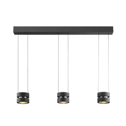 LED-riippuvalaisin Glow-Sphere, pituus 112 cm, musta, metalli