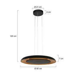 LED-riippuvalaisin Golden Veil, musta/kultainen, himmennettävä, metalli