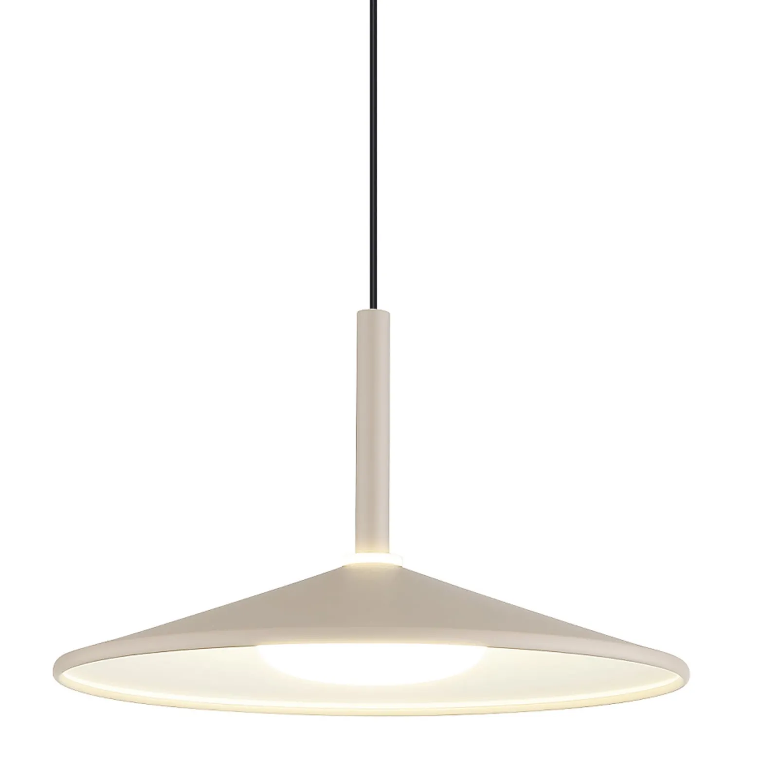 LED-riippuvalaisin Lampone, hiekanvärinen, pituus 95 cm, metalli, 3-lamppuinen