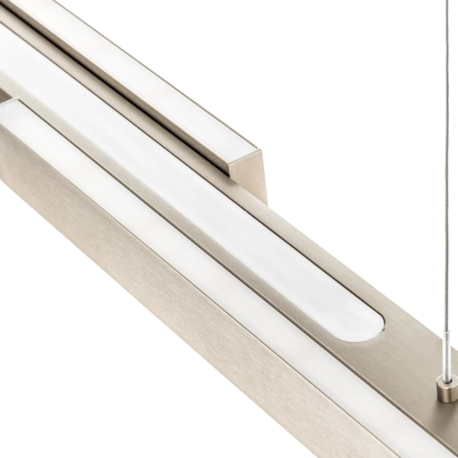 LED-riippuvalaisin Lara, 134 cm, nikkeliä