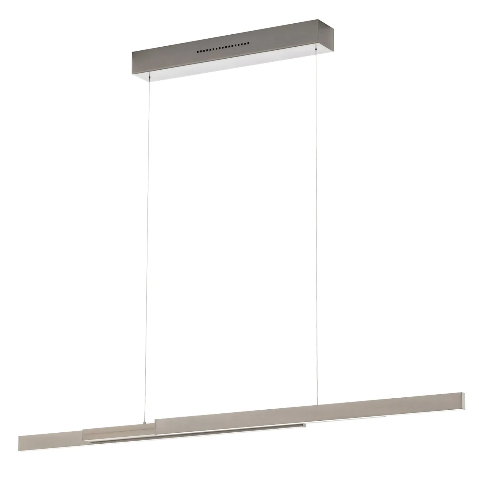 LED-riippuvalaisin Lara, 134 cm, nikkeliä