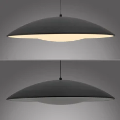 LED-riippuvalaisin LENTE, musta, Ø 50 cm, metalli, Switchdim