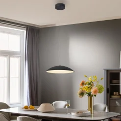 LED-riippuvalaisin LENTE, musta, Ø 40 cm, metalli, Switchdim