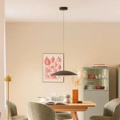 LED-riippuvalaisin LENTE, musta, Ø 40 cm, metalli, Switchdim