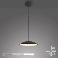 LED-riippuvalaisin LENTE, musta, Ø 40 cm, metalli, Switchdim