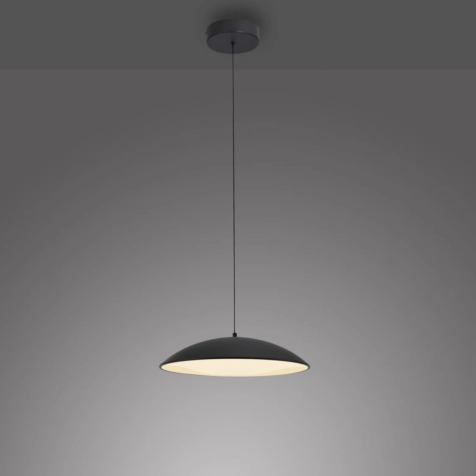 LED-riippuvalaisin LENTE, musta, Ø 40 cm, metalli, Switchdim