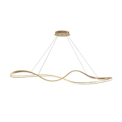 LED-riippuvalaisin Lia, kullanvärinen, CCT, kaukosäädin, metallia