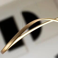 LED-riippuvalaisin Lia, kullanvärinen, CCT, kaukosäädin, metallia