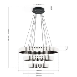 LED-riippuvalaisin Mansion, himmennettävä