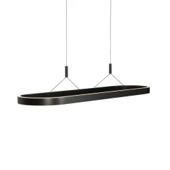 LED-riippuvalaisin Mykty, musta, pituus 120 cm, metalli, 2-lamppuinen.