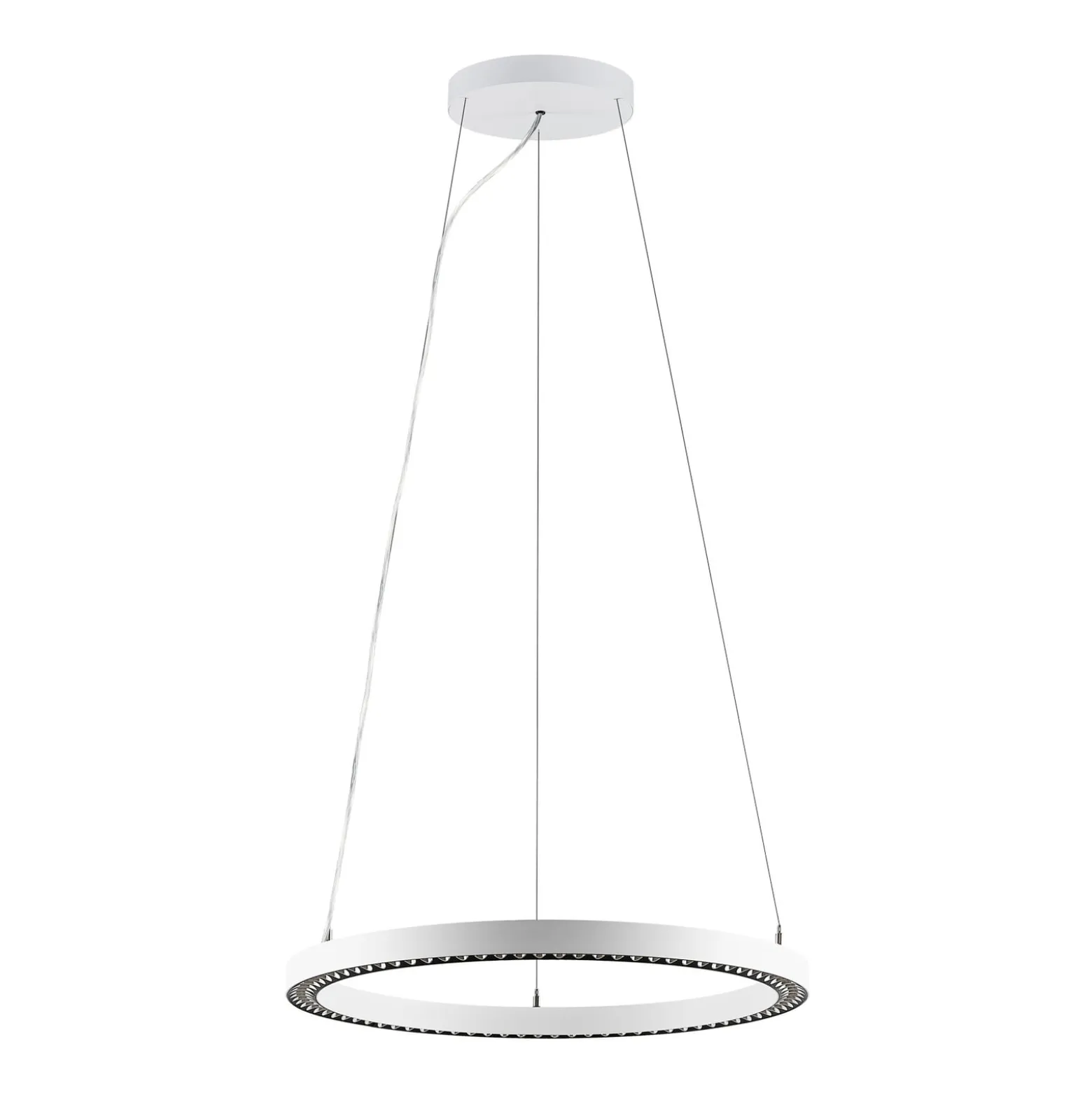 LED-riippuvalaisin PERFORA PRO M, Ø 66 cm, valkoinen, DALI, ylös/alas, CCT