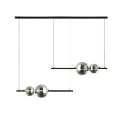 LED-riippuvalaisin 22234 pituus 105 cm musta/savuton