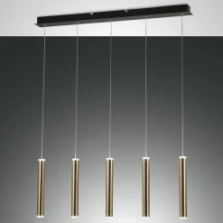LED-riippuvalaisin Prado, kultainen, 5-valo, lineaarinen, himmennettävä
