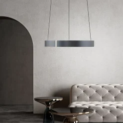 LED-riippuvalaisin PURE E-Clipse, mystic grey, Ø 50 cm, CCT