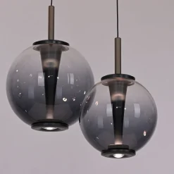 LED-riippuvalaisin PURE E-Infinity, harmaa/savuharmaa, Ø 50 cm, CCT