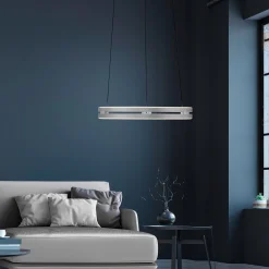 LED-riippuvalaisin PURE E-Loop, kivi, Ø 50 cm, alumiini, CCT