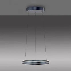 LED-riippuvalaisin PURE E-Loop, mystic grey, Ø 50 cm, alumiini, CCT