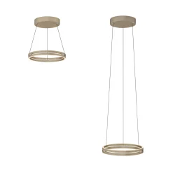 LED-riippuvalaisin PURE E-Loop, pronssi, halkaisija 50 cm, alumiini CCT
