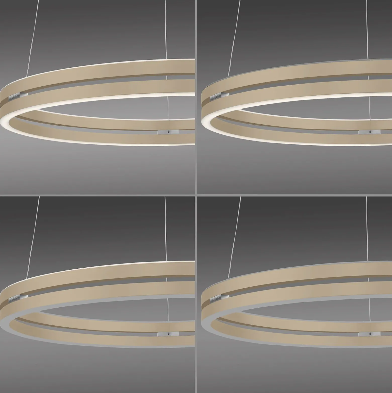 LED-riippuvalaisin PURE E-Loop, pronssi, halkaisija 70 cm, alumiini, CCT
