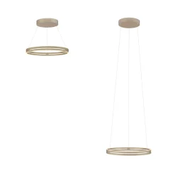 LED-riippuvalaisin PURE E-Loop, pronssi, halkaisija 70 cm, alumiini, CCT