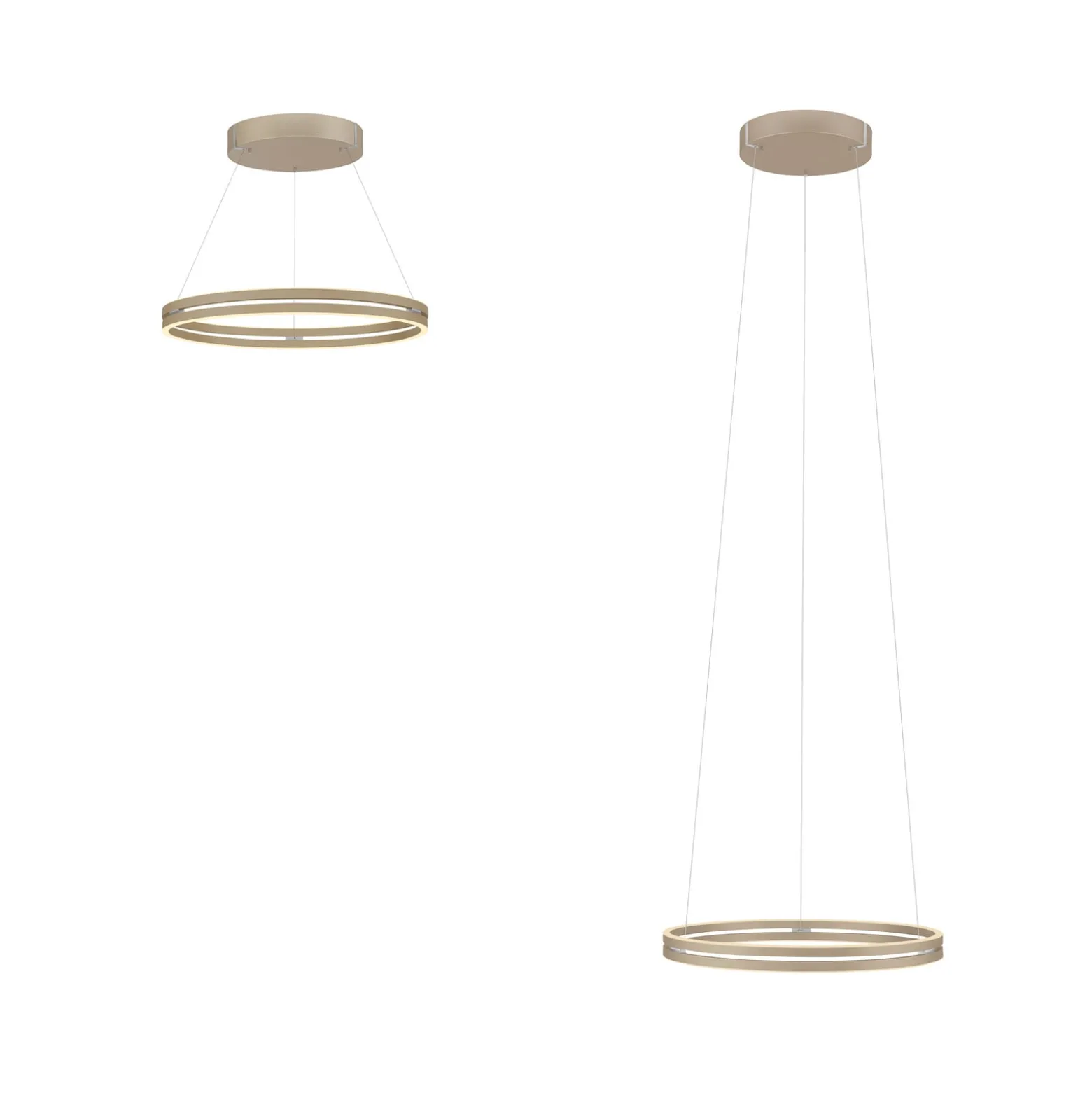 LED-riippuvalaisin PURE E-Loop, pronssi, halkaisija 70 cm, alumiini, CCT