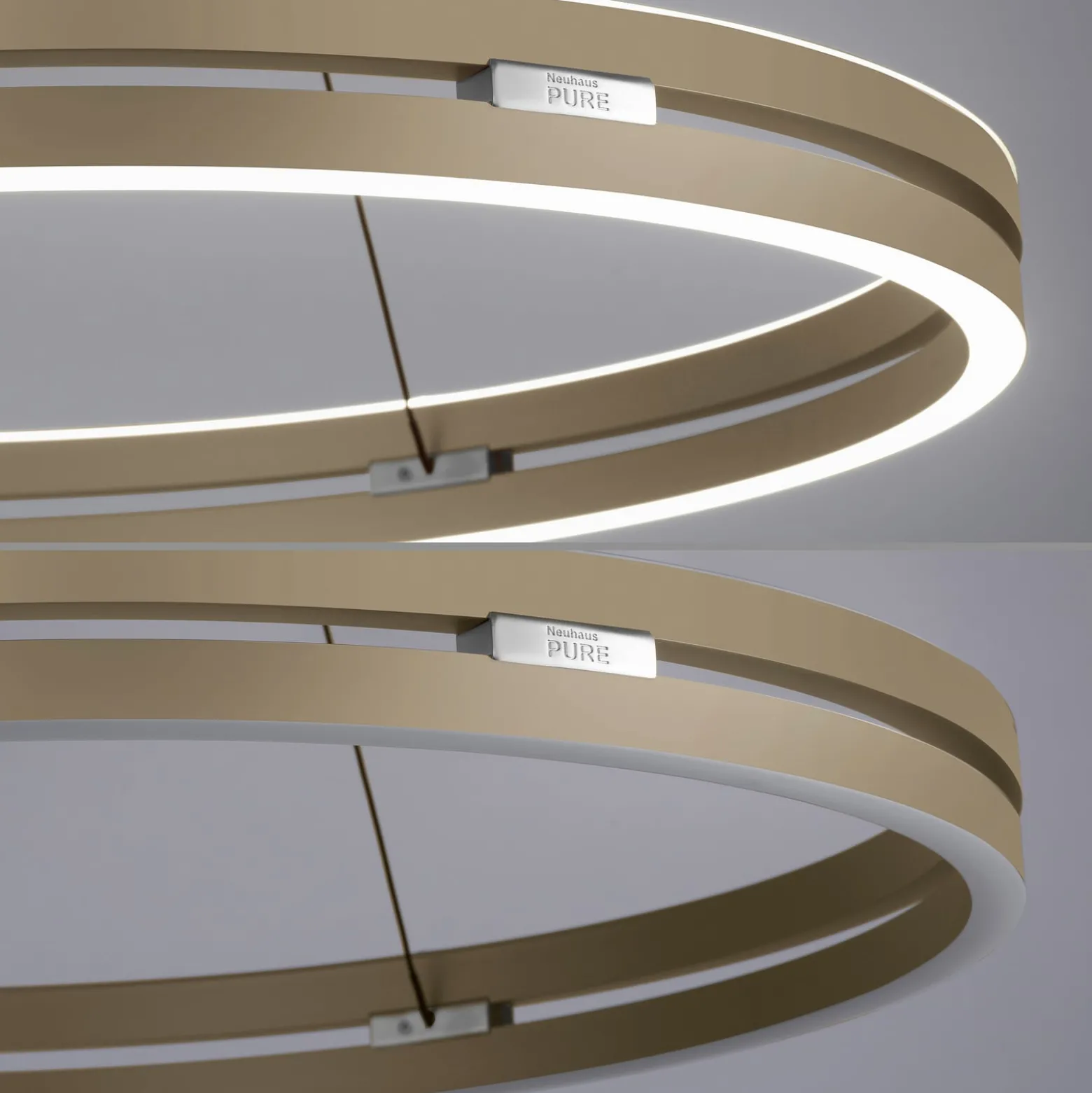 LED-riippuvalaisin PURE E-Loop, pronssi, halkaisija 70 cm, alumiini, CCT