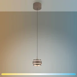LED-riippuvalaisin PURE Falling Rings, pronssi, halkaisija 13 cm, CCT