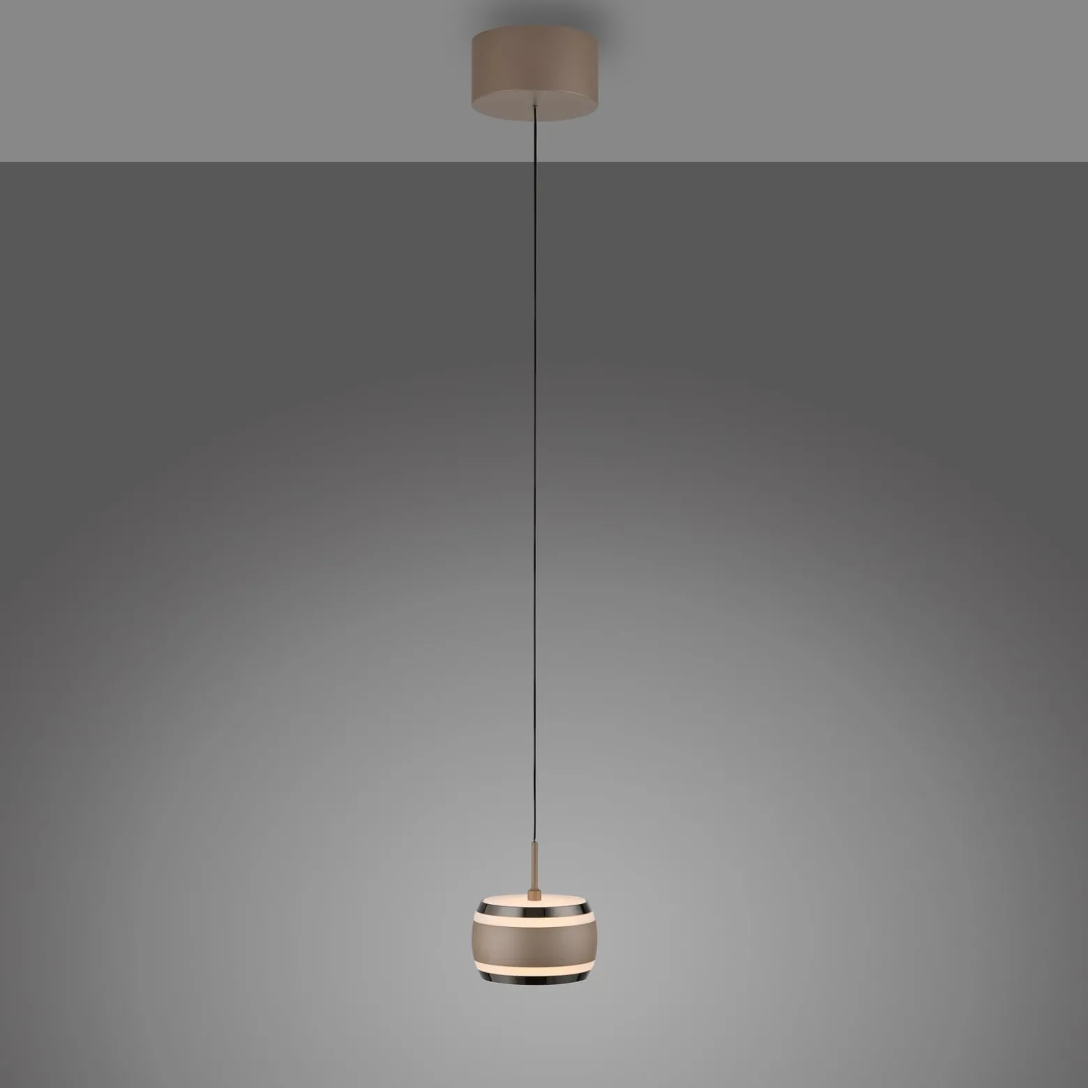LED-riippuvalaisin PURE Falling Rings, pronssi, halkaisija 13 cm, CCT