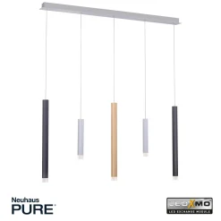 LED-riippuvalaisin PURE Gemin, värikäs, 5-lamppuinen
