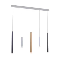 LED-riippuvalaisin PURE Gemin, värikäs, 5-lamppuinen