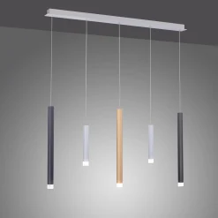 LED-riippuvalaisin PURE Gemin, värikäs, 5-lamppuinen